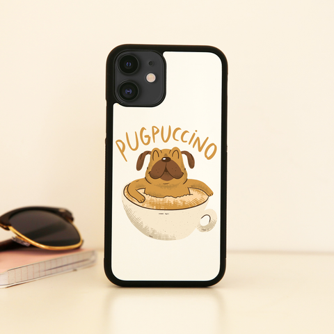 Cappucino pug iPhone case cover 11 11Pro Max XS XR X - Graphic Gear