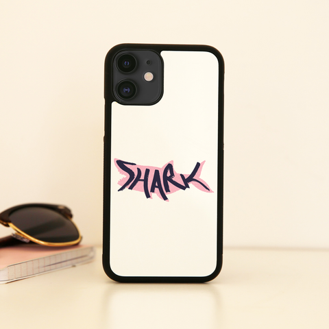 Shark lettering iPhone case cover 11 11Pro Max XS XR X - Graphic Gear