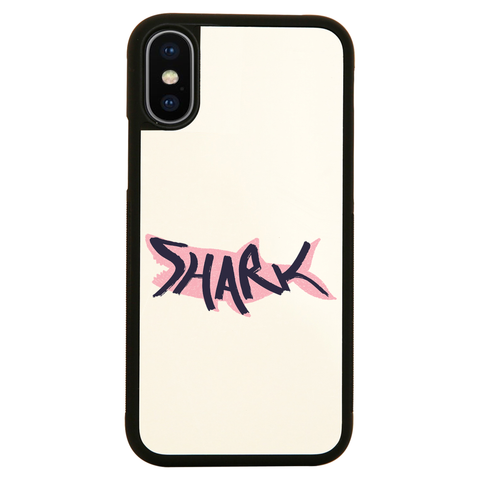 Shark lettering iPhone case cover 11 11Pro Max XS XR X - Graphic Gear