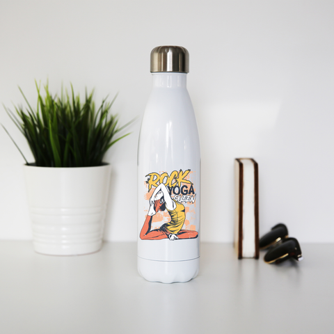 Rock yoga queen water bottle stainless steel reusable - Graphic Gear