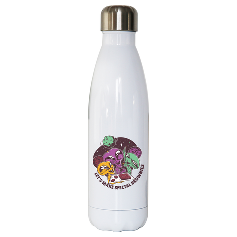 Aliens and brownies water bottle stainless steel reusable - Graphic Gear