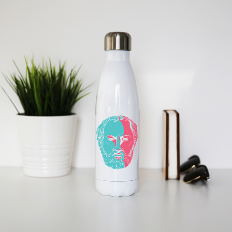 Thucydides philosopher water bottle stainless steel reusable - Graphic Gear
