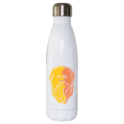 Epicurus philosopher water bottle stainless steel reusable - Graphic Gear