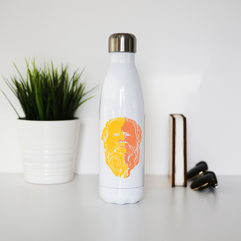 Epicurus philosopher water bottle stainless steel reusable - Graphic Gear