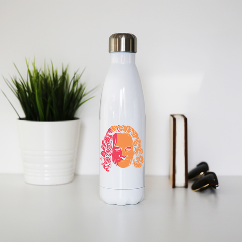 Voltaire philosopher water bottle stainless steel reusable - Graphic Gear