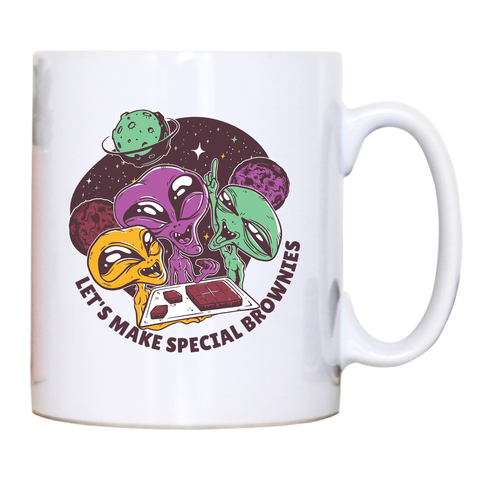 Aliens and brownies mug coffee tea cup - Graphic Gear