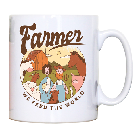 Farmer Illustration mug coffee tea cup - Graphic Gear