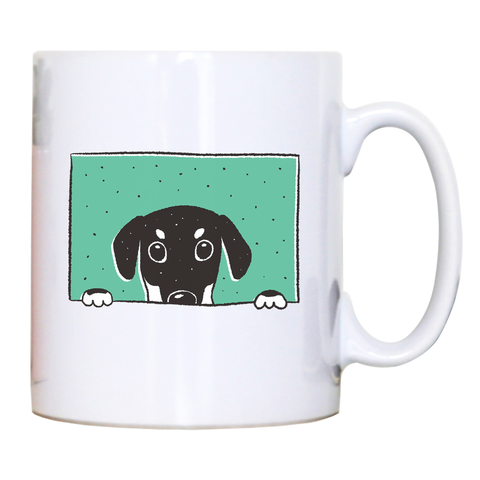Peeking doberman mug coffee tea cup - Graphic Gear