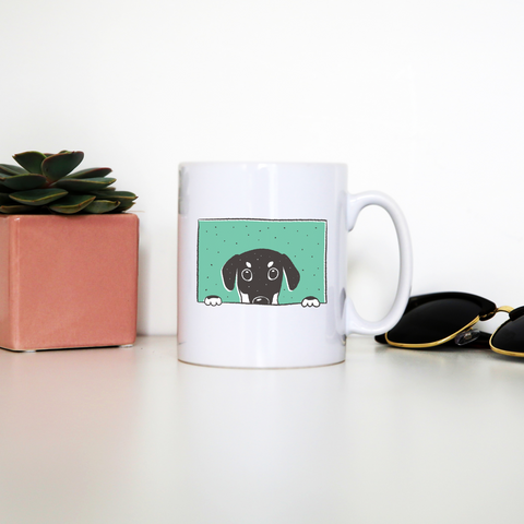 Peeking doberman mug coffee tea cup - Graphic Gear