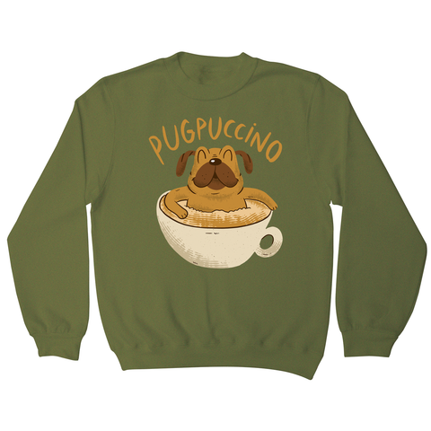 Cappucino pug sweatshirt - Graphic Gear
