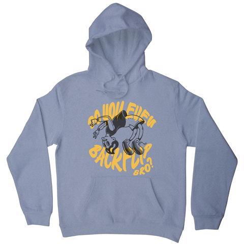 Backflip cartoon text hoodie - Graphic Gear