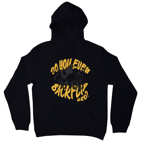Backflip cartoon text hoodie - Graphic Gear