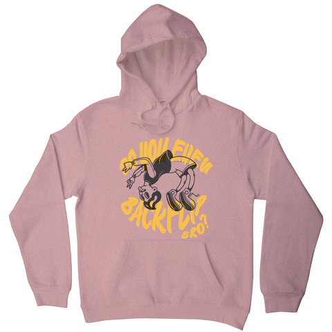Backflip cartoon text hoodie - Graphic Gear