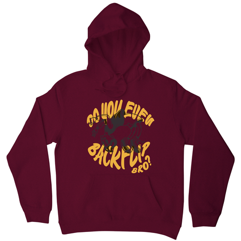 Backflip cartoon text hoodie - Graphic Gear