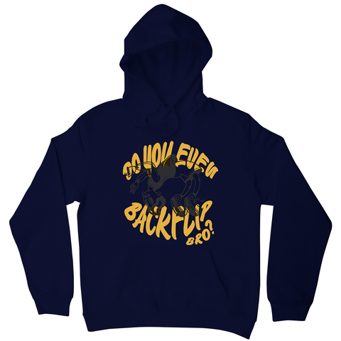 Backflip cartoon text hoodie - Graphic Gear