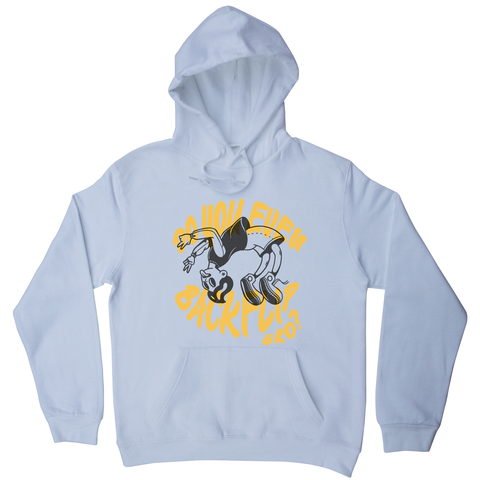 Backflip cartoon text hoodie - Graphic Gear