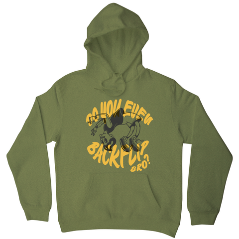 Backflip cartoon text hoodie - Graphic Gear