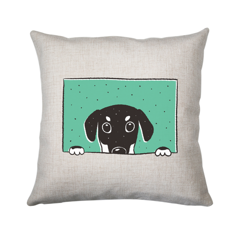 Peeking doberman cushion cover pillowcase linen home decor - Graphic Gear