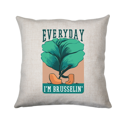 Everyday brussels sprout text cushion cover pillowcase linen home decor - Graphic Gear
