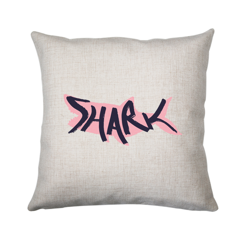 Shark lettering cushion cover pillowcase linen home decor - Graphic Gear