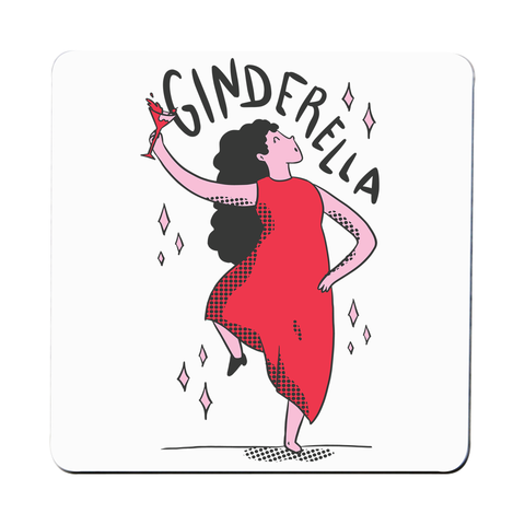 Ginderella funny cartoon coaster drink mat - Graphic Gear