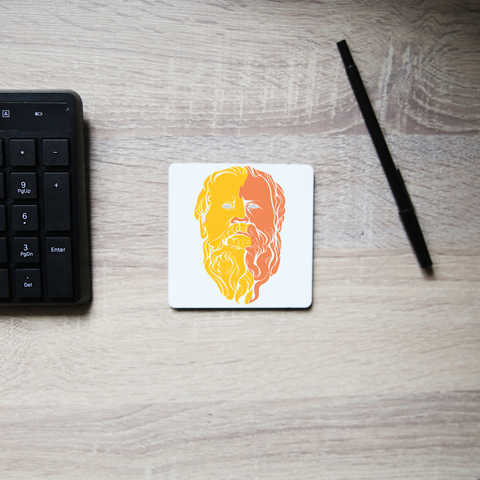 Epicurus philosopher coaster drink mat - Graphic Gear