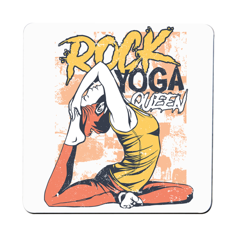 Rock yoga queen coaster drink mat - Graphic Gear