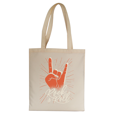 Rock & roll tote bag canvas shopping - Graphic Gear