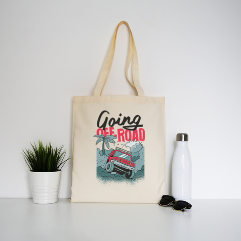Going off road truck tote bag canvas shopping - Graphic Gear