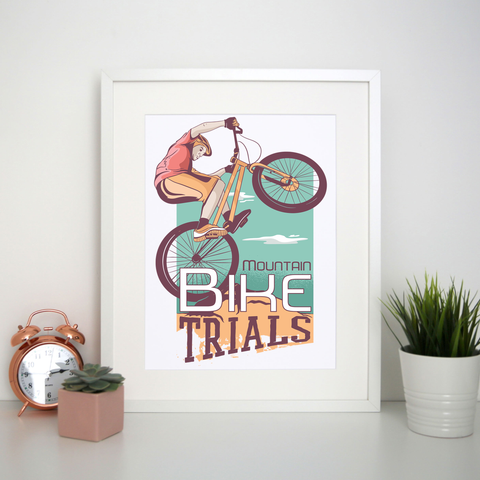 Mountain biker print poster wall art decor - Graphic Gear