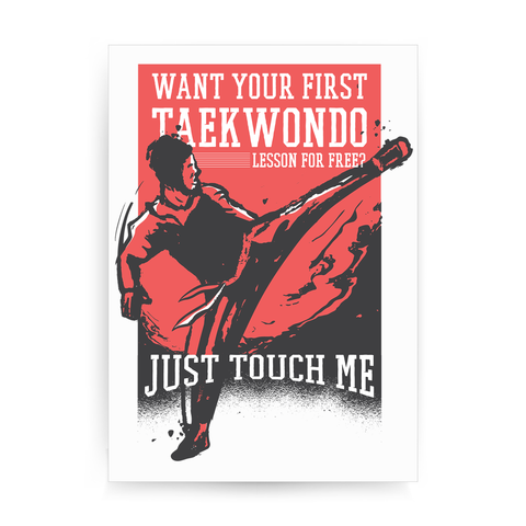 Taekwondo quote print poster wall art decor - Graphic Gear