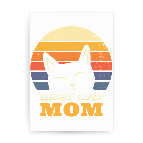 Best cat mom print poster wall art decor - Graphic Gear