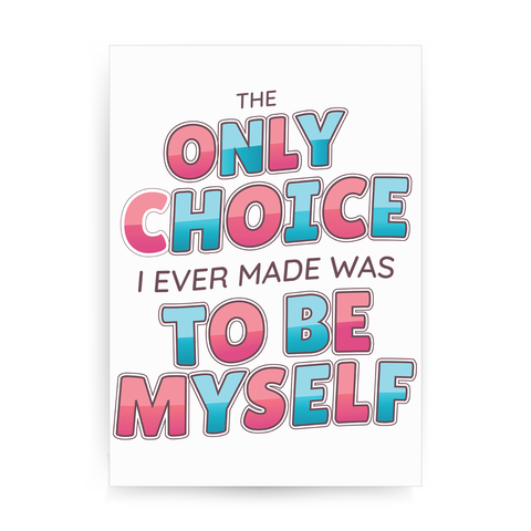 Choose yourself quote print poster wall art decor - Graphic Gear
