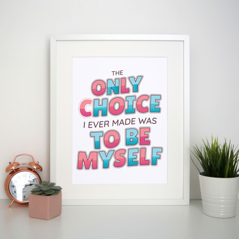 Choose yourself quote print poster wall art decor - Graphic Gear