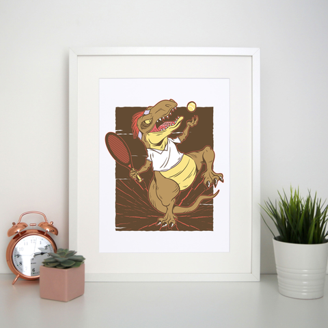 Trex tennis print poster wall art decor - Graphic Gear