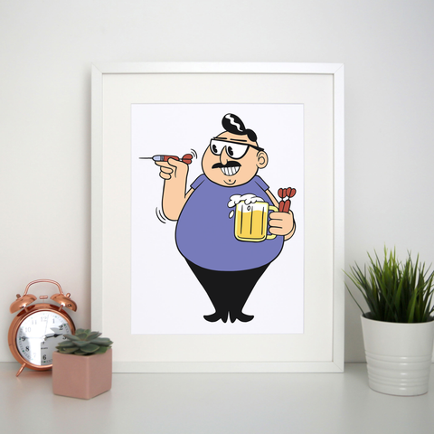 Darts player print poster wall art decor - Graphic Gear