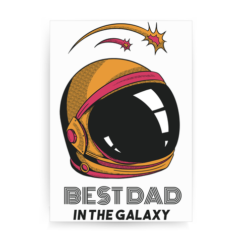Best dad in galaxy print poster wall art decor - Graphic Gear