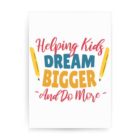 Teacher lettering text print poster wall art decor - Graphic Gear