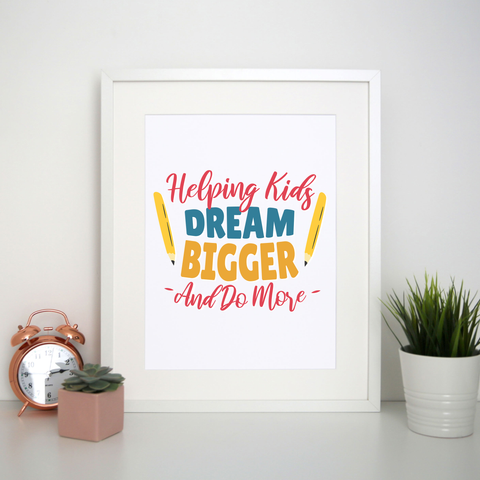 Teacher lettering text print poster wall art decor - Graphic Gear