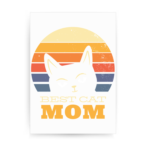 Best cat mom print poster wall art decor - Graphic Gear