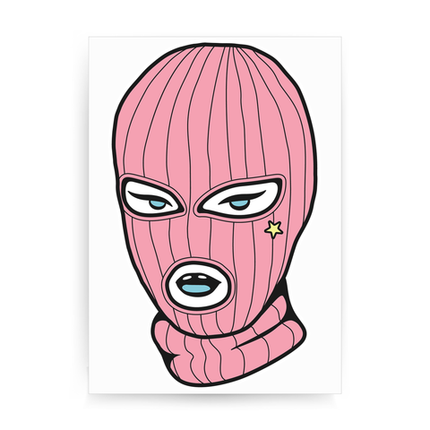 Pin ski mask print poster wall art decor - Graphic Gear