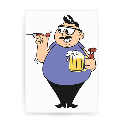 Darts player print poster wall art decor - Graphic Gear