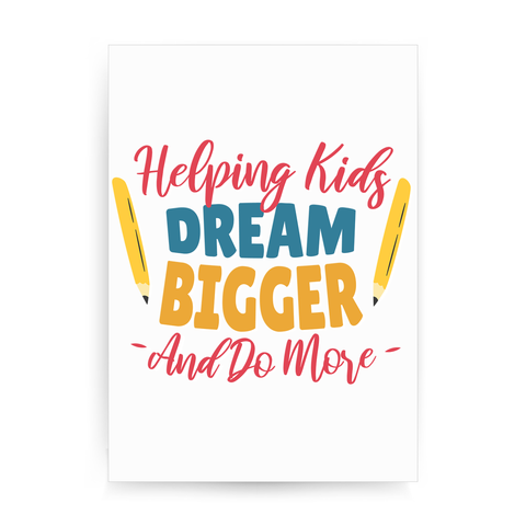 Teacher lettering text print poster wall art decor - Graphic Gear