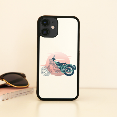 Geometric motorcycle iPhone case cover 11 11Pro Max XS XR X - Graphic Gear