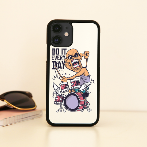 Drummer catoon quote iPhone case cover 11 11Pro Max XS XR X - Graphic Gear