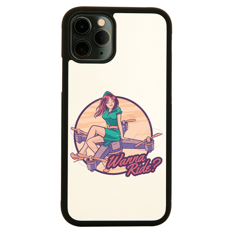 Drone girl quote iPhone case cover 11 11Pro Max XS XR X - Graphic Gear