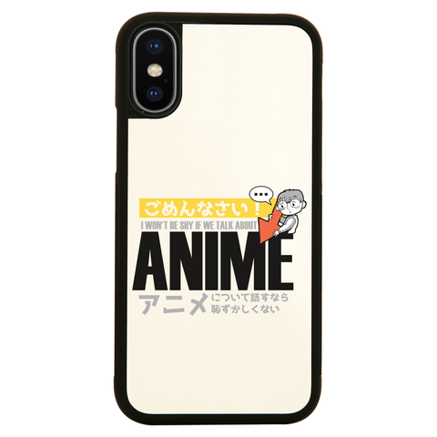 Shy anime quote iPhone case cover 11 11Pro Max XS XR X - Graphic Gear