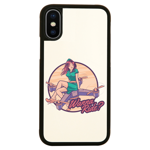 Drone girl quote iPhone case cover 11 11Pro Max XS XR X - Graphic Gear