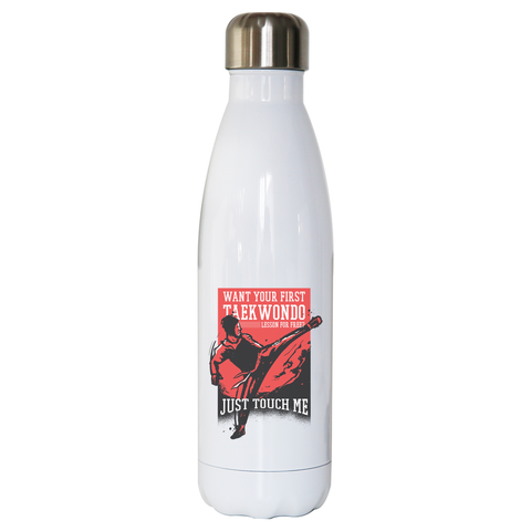 Taekwondo quote water bottle stainless steel reusable - Graphic Gear
