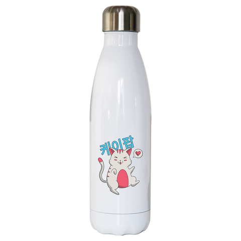 Kpop cat water bottle stainless steel reusable - Graphic Gear